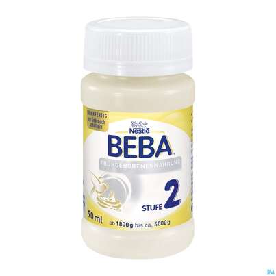 Sie sehen eine Packung Beba Fruehgeborenennahrung Stufe 2 Fluessig 12610983 90ml 32st, Produktbild: 03 Beba Fruehgeborenennahrung Stufe 2 Fluessig 12610983 90ml 32st, A-Nr.: 3939309 - 03