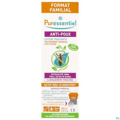 Anti-laeuse Puressentiel Behandlungslotion +kamm 200ml, A-Nr.: 5716683 - 01
