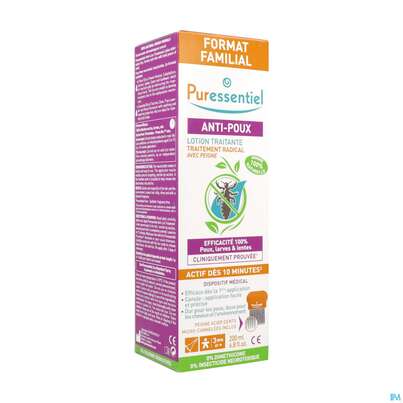Anti-laeuse Puressentiel Behandlungslotion +kamm 200ml, A-Nr.: 5716683 - 02
