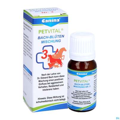 Veterinaerprodukte Petvital Bachbluetenmischung Nr 3 Aggression 10g, A-Nr.: 3202951 - 05