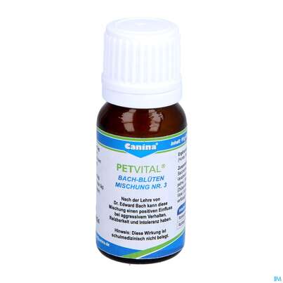 Veterinaerprodukte Petvital Bachbluetenmischung Nr 3 Aggression 10g, A-Nr.: 3202951 - 06