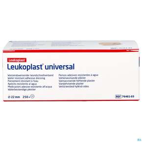 Wundpflaster Leukoplast/universal 22mm Rund 7929905 250st, A-Nr.: 4803902 - 01