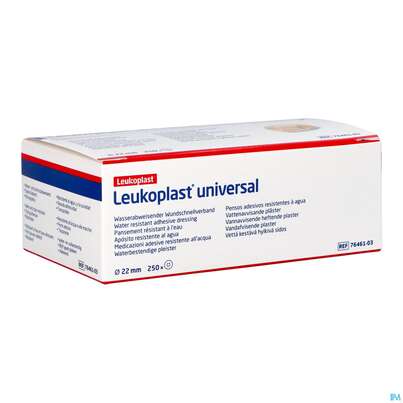 Wundpflaster Leukoplast/universal 22mm Rund 7929905 250st, A-Nr.: 4803902 - 02