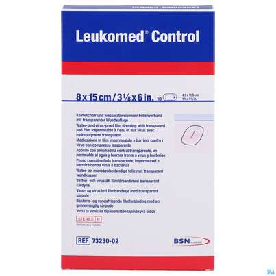 Wundverband Leukomed/control Transparent 8x15cm 7323002 10st, A-Nr.: 4387579 - 01