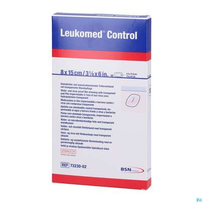 Wundverband Leukomed/control Transparent 8x15cm 7323002 10st, A-Nr.: 4387579 - 02