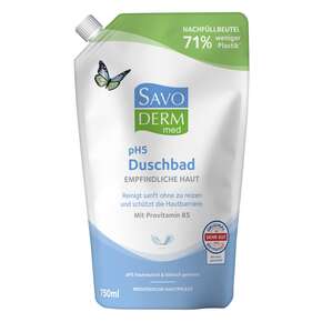 Savoderm med EMPFINDLICHE HAUT pH5 Duschbad Nachfüllbeutel 750ml, A-Nr.: 5876760 - 01