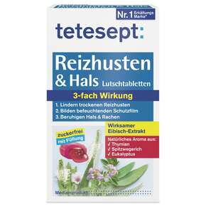 tetesept Reizhusten &amp;amp; Hals Lutschtabletten 20Stk, A-Nr.: 4137799 - 01