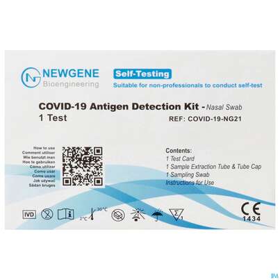 Diagnostika U.zubehoer Covid-19/antigen New Gene Laien/hometest Bfarm:at1210/21 1st, A-Nr.: 5645167 - 01