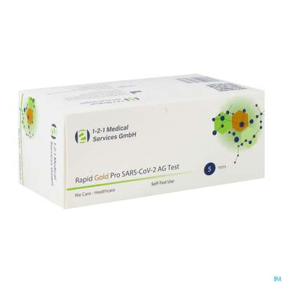Diagnostika U.zubehoer Sars/covid 19 Schnelltest Selbsttest Rapid Gold Pro 5st, A-Nr.: 5685416 - 02
