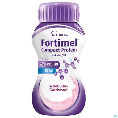 Fortimel/compact/protein 125ml Vitalflasche Waldfrucht 24st, A-Nr.: 4337280 - 02