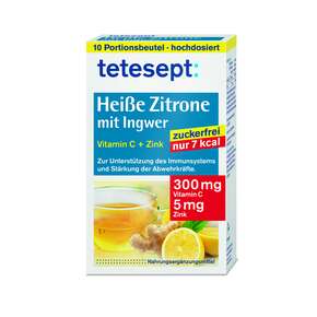 tetesept Heiße Zitrone mit Ingwer zuckerfrei 10 St, A-Nr.: 4449292 - 01