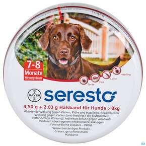 Seresto Wirkstoffh.halsband F Hunde Groesser Als 8kg 4,50g + 2,03g 1st, A-Nr.: 3907700 - 01