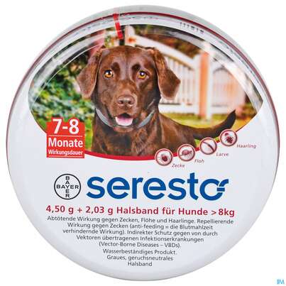 Seresto Wirkstoffh.halsband F Hunde Groesser Als 8kg 4,50g + 2,03g 1st, A-Nr.: 3907700 - 01