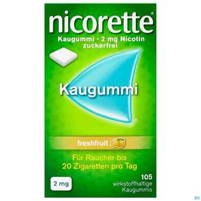 Nicorette Kaugummi Z Raucherentw Freshfruit 2mg 105st, A-Nr.: 3500074 - 01