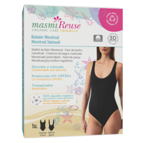 Bio Perioden Badeanzug Masmi Reuse - Schwarz - Größe XS, A-Nr.: 5946147 - 01