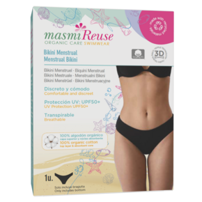 Bio Perioden Bikinihose Masmi Reuse - Schwarz - Größe L, A-Nr.: 5946130 - 01
