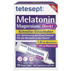 TETESEPT Melatonin 1,8mg + Magnesium Direkt Sticks 20 St., A-Nr.: 5709223 - 01