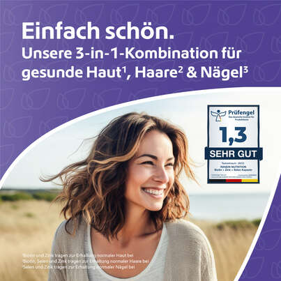 Sie sehen eine Packung R(h)ein Nutrition Biotin+Zink+Selen für Haut, Haare & Nägel Kapseln hochdosiert, Produktbild: 02 R(h)ein Nutrition Biotin+Zink+Selen für Haut, Haare & Nägel Kapseln hochdosiert, A-Nr.: 5987146 - 02