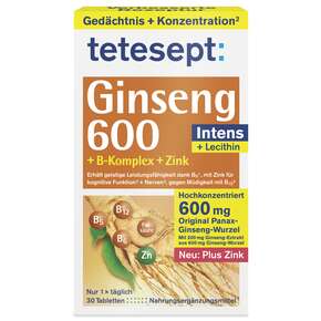 TETESEPT Ginseng 600 Intens Tabletten 30 Stk, A-Nr.: 5973227 - 01