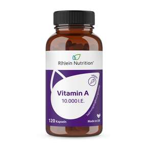R(h)ein Nutrition Vitamin A 10.000 I. E. Kapseln hochdosiert vegan, A-Nr.: 5987229 - 01