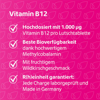 Sie sehen eine Packung R(h)ein Nutrition Vitamin B12 1.000 µg Lutschtabletten hochdosiert, Produktbild: 03 R(h)ein Nutrition Vitamin B12 1.000 µg Lutschtabletten hochdosiert, A-Nr.: 5987241 - 03