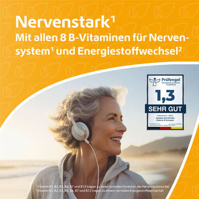 Sie sehen eine Packung R(h)ein Nutrition Vitamin-B-Komplex Kapseln hochdosiert, Produktbild: 02 R(h)ein Nutrition Vitamin-B-Komplex Kapseln hochdosiert, A-Nr.: 5987235 - 02