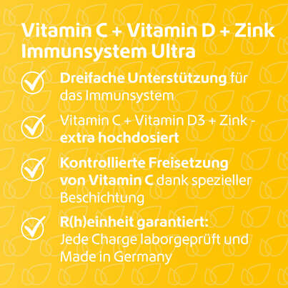 R(h)ein Nutrition Vitamin C + D3 + Zink Immunsystem Ultra Kapseln, A-Nr.: 5987270 - 03
