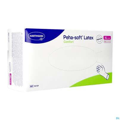 Untersuchungshandschuhe Latex Unsteril Peha/soft Comfort Puderfrei Xl 100st, A-Nr.: 5890688 - 02
