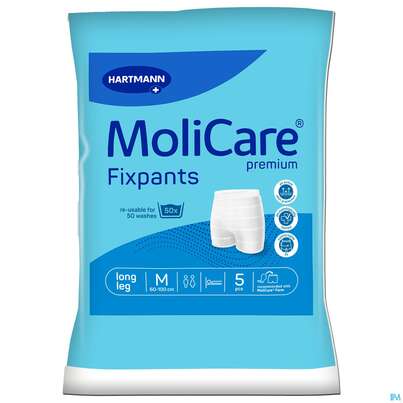 Inkontinenz Molicare Fixpants/premium Long Leg M Blau 5st, A-Nr.: 3724773 - 01