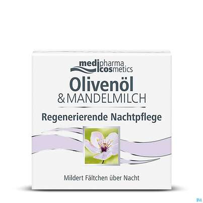 Sie sehen eine Packung Oliven -mandelmilch Nachtpflege Regenerierende 50ml, Produktbild: 03 Oliven -mandelmilch Nachtpflege Regenerierende 50ml, A-Nr.: 3620039 - 03