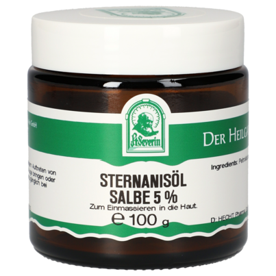 Sie sehen eine Packung STERNANISOEL SALBE 5% 100 G, Produktbild: 01 STERNANISOEL SALBE 5% 100 G, A-Nr.: 5340321 - 01