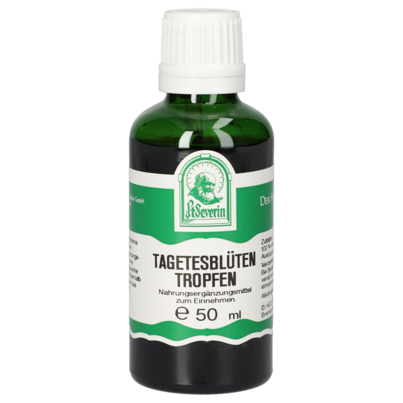Sie sehen eine Packung TAGETESBLUETEN TROPFEN 50 ML, Produktbild: 01 TAGETESBLUETEN TROPFEN 50 ML, A-Nr.: 5646184 - 01