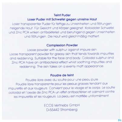 Sie sehen eine Packung Sulfoderm S Teint Kompakt-puder Natur 10g, Produktbild: 06 Sulfoderm S Teint Kompakt-puder Natur 10g, A-Nr.: 1843338 - 06