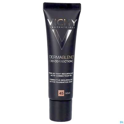 Sie sehen eine Packung Vichy Dermablend 3d Coverflow 45 Gold 30ml, Produktbild: 08 Vichy Dermablend 3d Coverflow 45 Gold 30ml, A-Nr.: 4436013 - 08