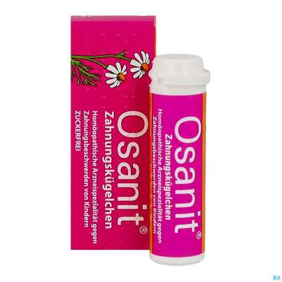Sie sehen eine Packung Osanit Zahnungskuegelchen 5g, Produktbild: 10 Osanit Zahnungskuegelchen 5g, A-Nr.: 6054362 - 10