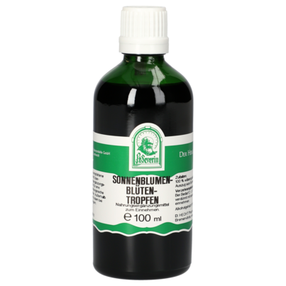 Sie sehen eine Packung SONNENBLUMENBLÜTEN TROPFEN 100 ML, Produktbild: 01 SONNENBLUMENBLÜTEN TROPFEN 100 ML, A-Nr.: 5471626 - 01