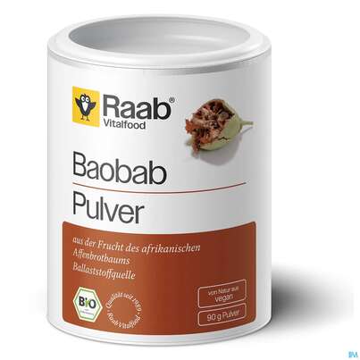 Sie sehen eine Packung Raab Baobab Biopulver 90g, Produktbild: 02 Raab Baobab Biopulver 90g, A-Nr.: 4350702 - 02