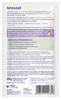 Sie sehen eine Packung tetesept Femi Balance Meersalz 80g, Produktbild: 02 tetesept Femi Balance Meersalz 80g, A-Nr.: 6007084 - 02