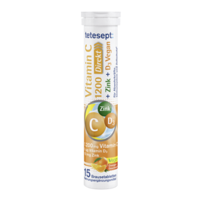 tetesept Vitamin C 1200 + D3 +Zink Brausetabletten x15 STK, A-Nr.: 6007109 - 01