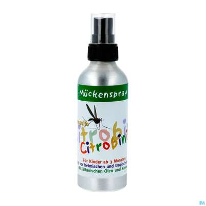 Sie sehen eine Packung Mosquito Citrobini Repellent Spray 100ml, Produktbild: 02 Mosquito Citrobini Repellent Spray 100ml, A-Nr.: 3429873 - 02