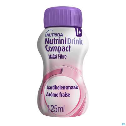 Sie sehen eine Packung Nutrini/drink Flasche Comp Multifibre 125ml Erdbeere 4st, Produktbild: 06 Nutrini/drink Flasche Comp Multifibre 125ml Erdbeere 4st, A-Nr.: 5857627 - 06