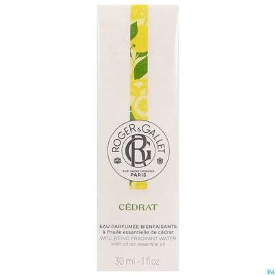 Sie sehen eine Packung Roger&gallet Cédrat Duftendes Wohlfühl-wasser 30ml, Produktbild: 04 Roger&gallet Cédrat Duftendes Wohlfühl-wasser 30ml, A-Nr.: 5668837 - 04