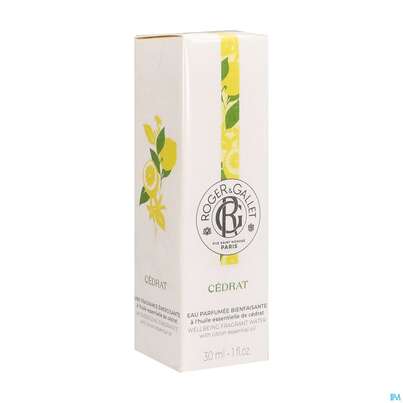 Sie sehen eine Packung Roger&gallet Cédrat Duftendes Wohlfühl-wasser 30ml, Produktbild: 05 Roger&gallet Cédrat Duftendes Wohlfühl-wasser 30ml, A-Nr.: 5668837 - 05