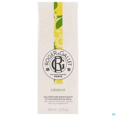 Sie sehen eine Packung Roger&gallet Cédrat Duftendes Wohlfühl-wasser 100ml, Produktbild: 04 Roger&gallet Cédrat Duftendes Wohlfühl-wasser 100ml, A-Nr.: 5668932 - 04