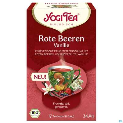 Yogi Tea Bio Rote Beere Vanille 34,0g 17st, A-Nr.: 5879416 - 02