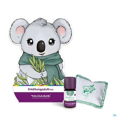 Sie sehen eine Packung Taoasis Erkaeltungsduft Kids Duftkomposition Bio Set Duftki Pf-minze 1st, Produktbild: 01 Taoasis Erkaeltungsduft Kids Duftkomposition Bio Set Duftki Pf-minze 1st, A-Nr.: 5908603 - 01