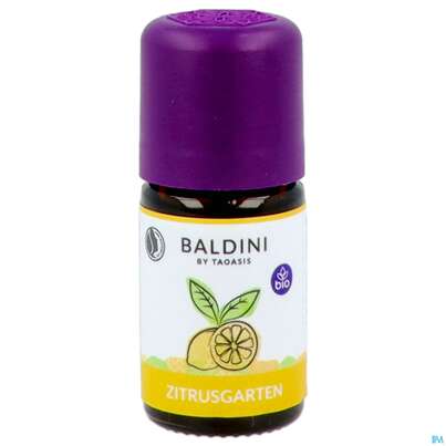 Sie sehen eine Packung Taoasis Baldini Bio Zitrusgarten 5ml, Produktbild: 02 Taoasis Baldini Bio Zitrusgarten 5ml, A-Nr.: 5857194 - 02
