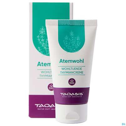 Sie sehen eine Packung Taoasis Atemwohl Thymiancreme 50ml, Produktbild: 02 Taoasis Atemwohl Thymiancreme 50ml, A-Nr.: 5908477 - 02