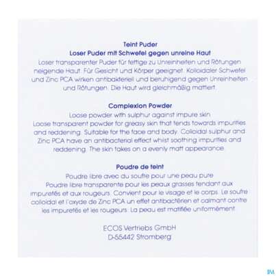 Sulfoderm S Teint Gesichtspuder 20g, A-Nr.: 0645317 - 02