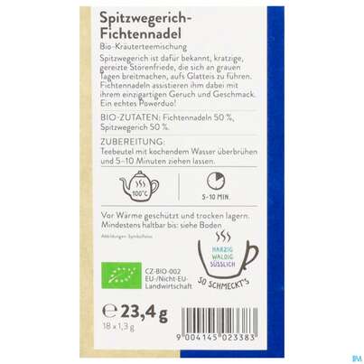 Sonnentor Aufgussbeutel/bio Spitzwegerich -fichtennadel 02338 18st, A-Nr.: 5913136 - 03